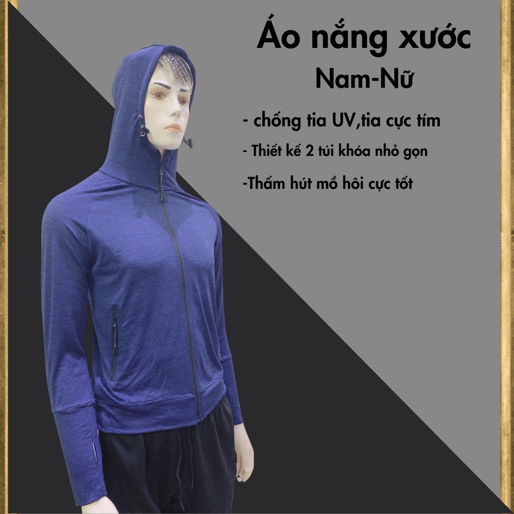 Áo chống nắng nam toàn thân vải kim cương, xước cao cấp giá rẻ_Xưởng may Đức Tài