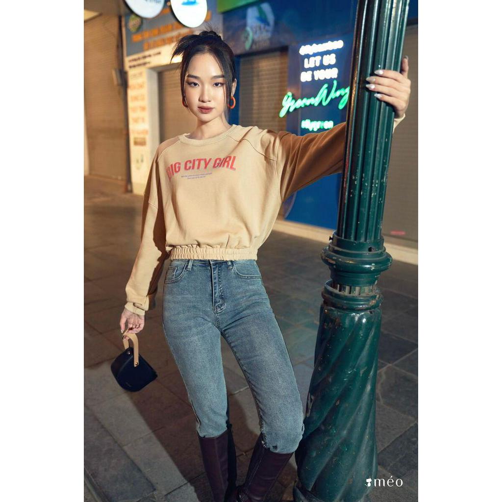 Áo Nỉ Big City Girl Méo Shop