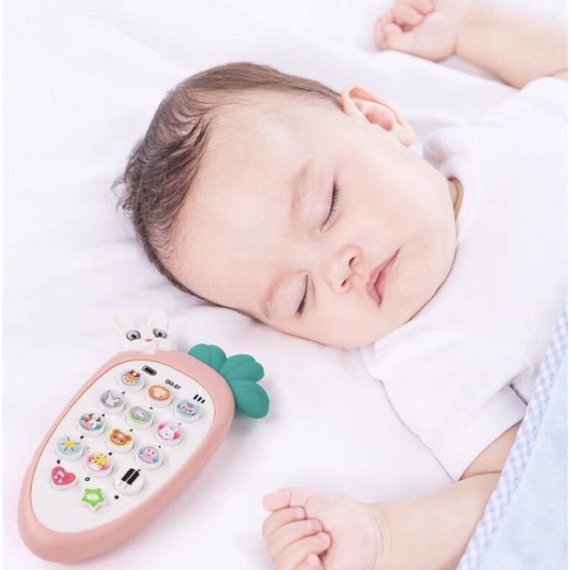 Điện thoại đồ chơi thông minh có nhạc và đèn vui nhộn cho bé