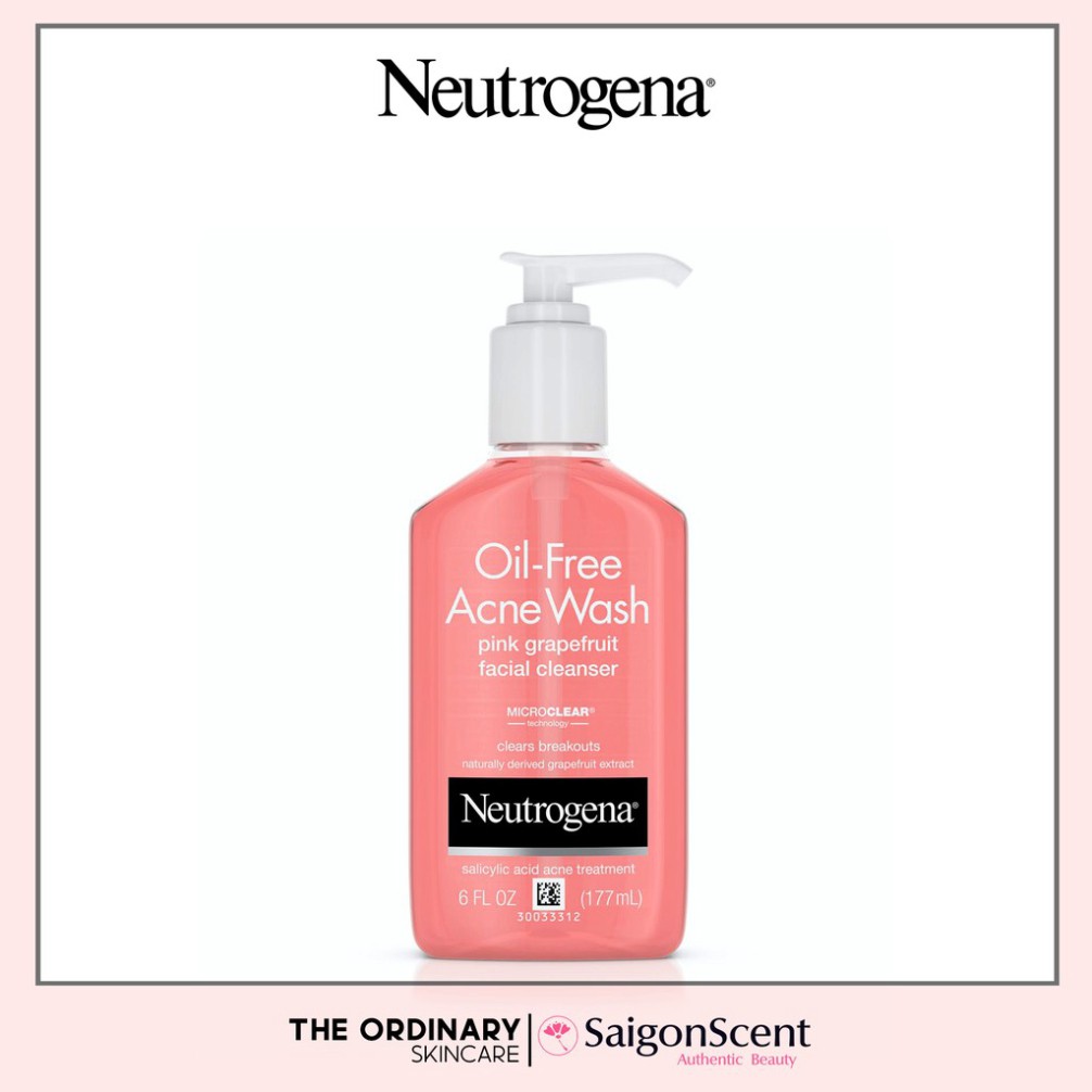 SALE CĂNG Sữa rửa mặt giảm mụn Neutrogena Pink Grapefruit Acne Face Wash ( 177mL ) SALE CĂNG