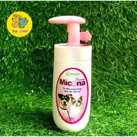 Sữa Tắm Nang Lông Viêm Da Nấm Da Cho Chó Mèo Micona Vemedim 200ml Pet-1989