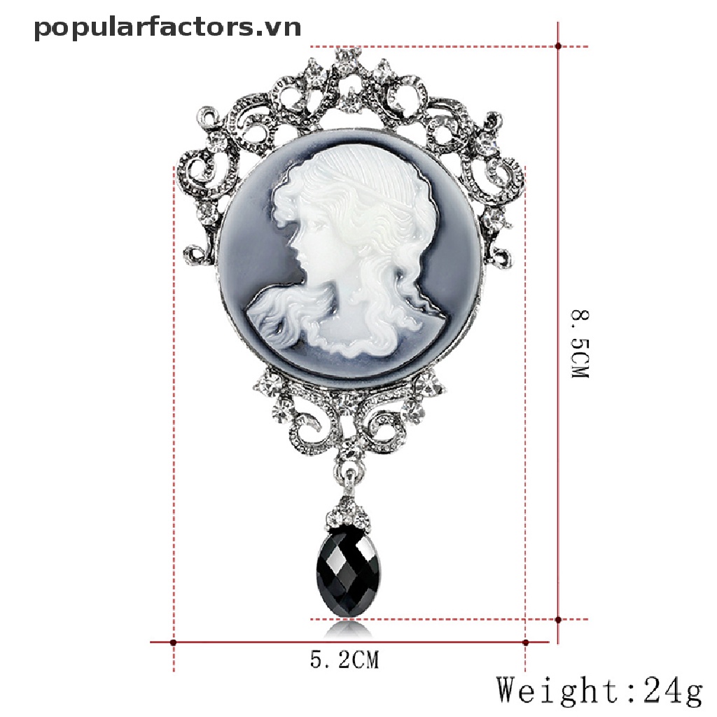 1 Huy Hiệu Cài Áo Đính Đá Phong Cách Victoria Thời Trang