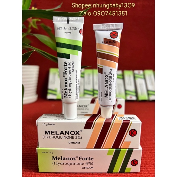 Kem Trắng da Melanox HYDROQUINONE 2% -4% , xoá thâm nám, tàn nhang