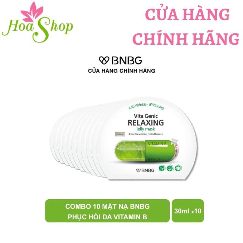 Combo 10 mặt nạ phục hồi da BNBG Vita Genic Relaxing Jelly Mask 30mlx10