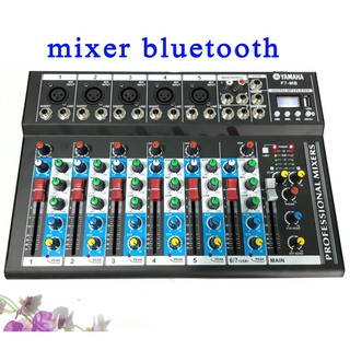Bàn trộn âm thanh Mixer F7 Yamaha có Bluetooth, USB,kết nối dàn âm thanh,loa kéo,Livestream