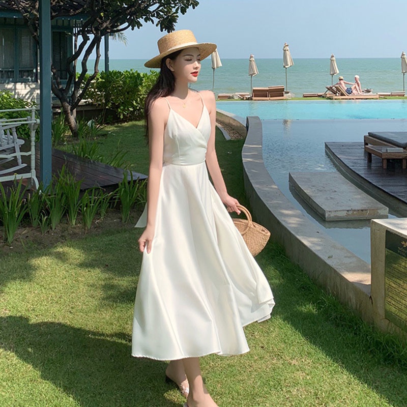 IELGY  Áo Dài Trắng Quần Áo Nữ IELGY