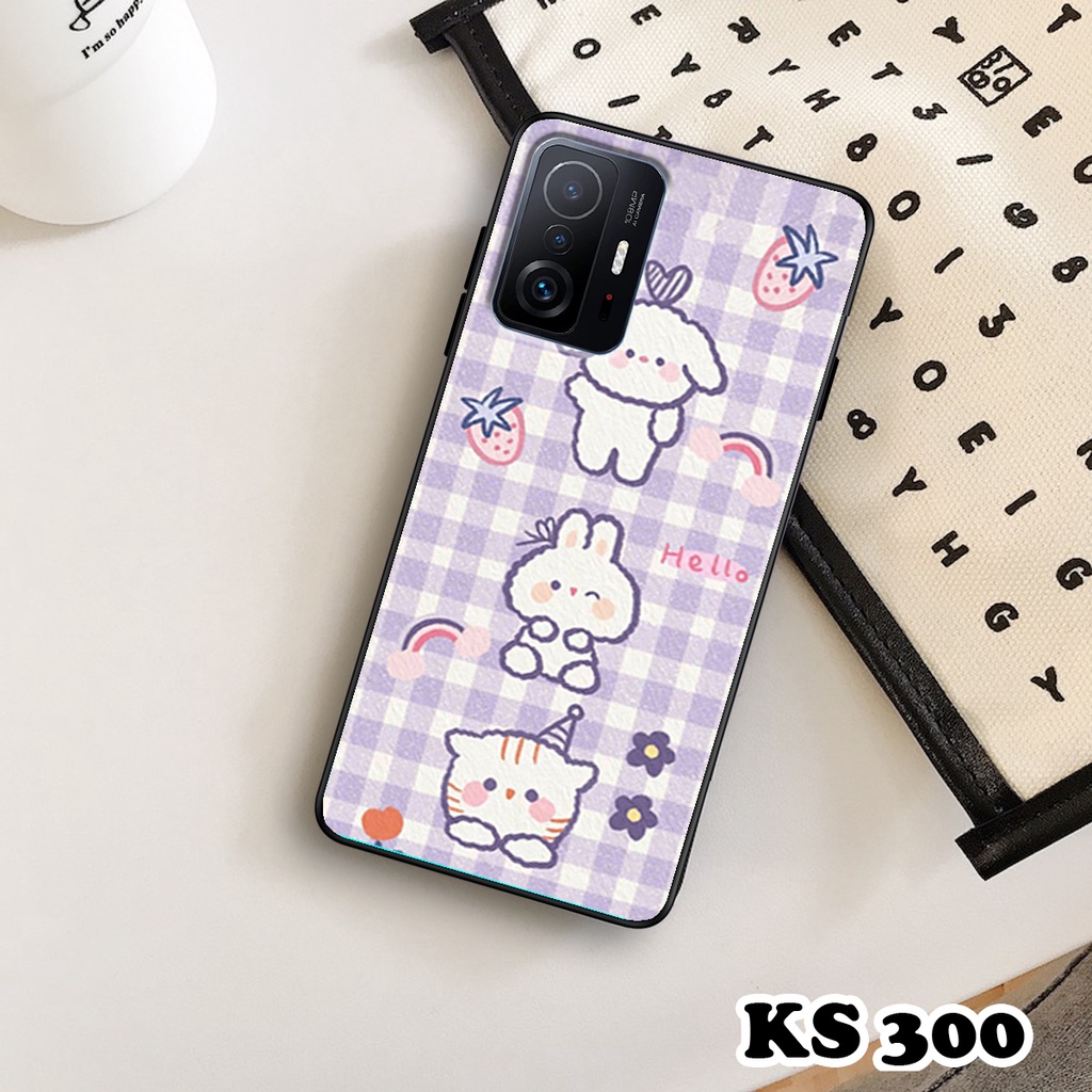 Ốp lưng Xiaomi Mi 11 5G - Xiaomi Mi 11T 5G - Xiaomi Mi 11T Pro 5G - Ốp in hình gấu &amp; thỏ đang yêu - Lưng nhám viền TPU