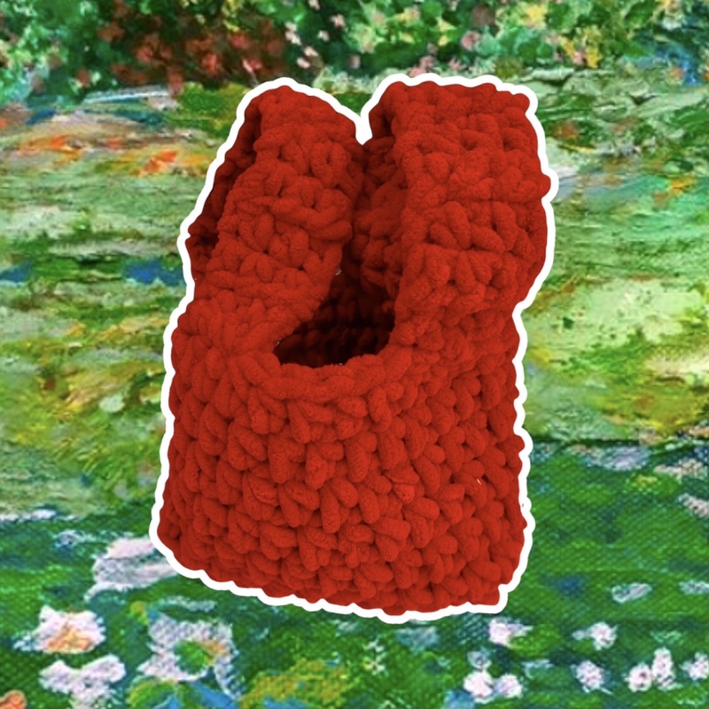 Túi len móc knot bag - crochet by Mếu máo