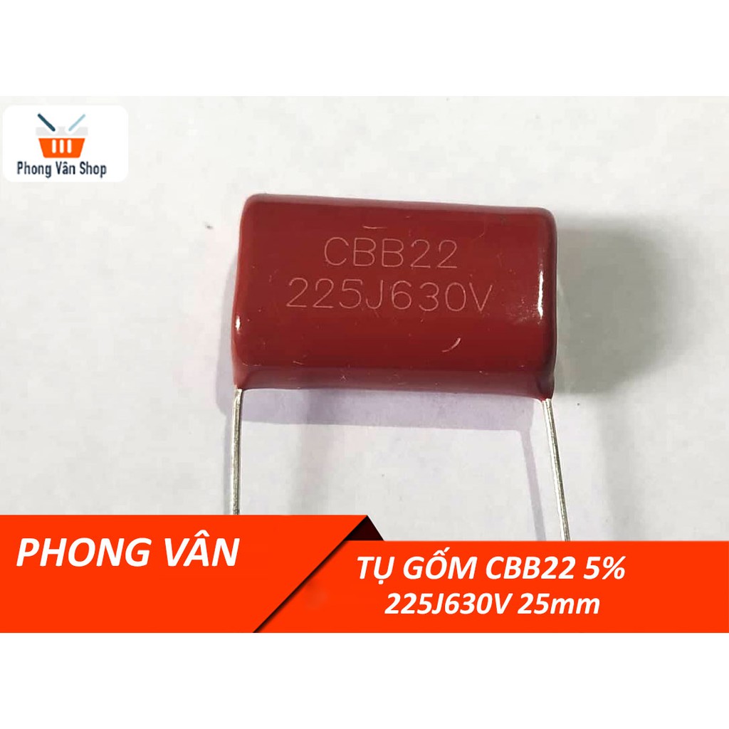 Tụ 225j630v CBB22 5% - chân cắm 25mm