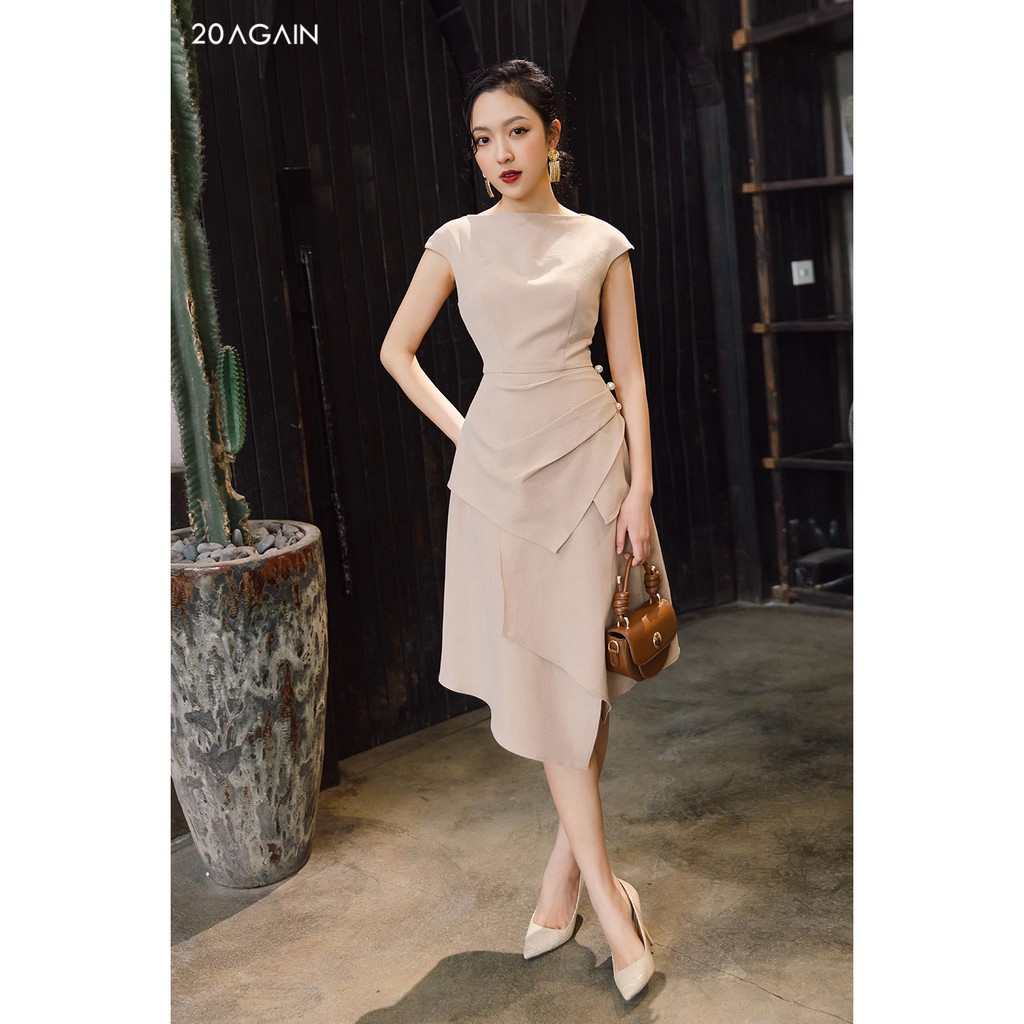 Đầm Xòe Xếp Ly Sườn DEA1085 20AGAIN | BigBuy360 - bigbuy360.vn