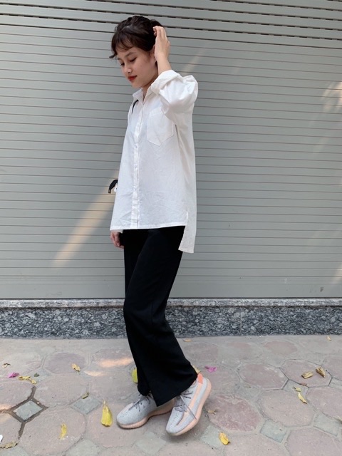 Áo sơ mi cổ đức vạt chéo