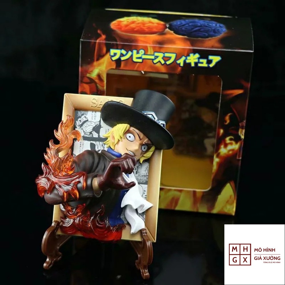 Mô hình One Piece Khung Ảnh 3D Sabo  siêu ngầu cao 12cm + đồ tặng kèm, figure mô hình one piece , mô hình giá xưởng