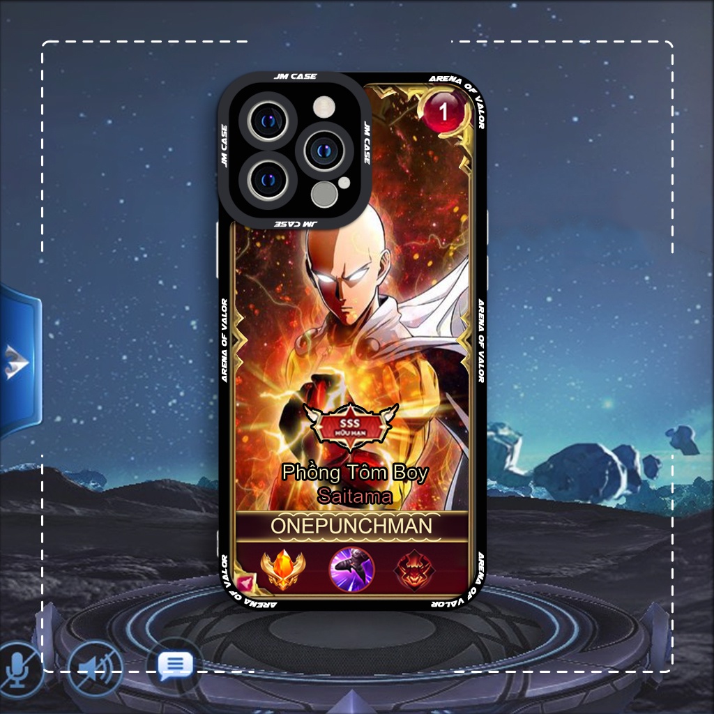 Ốp lưng iphone cạnh vuông khung rank Thách Đấu liên quân mobile ghép ảnh in theo yêu cầu 6plus/6s/6splus/7/7plus/8/8plus