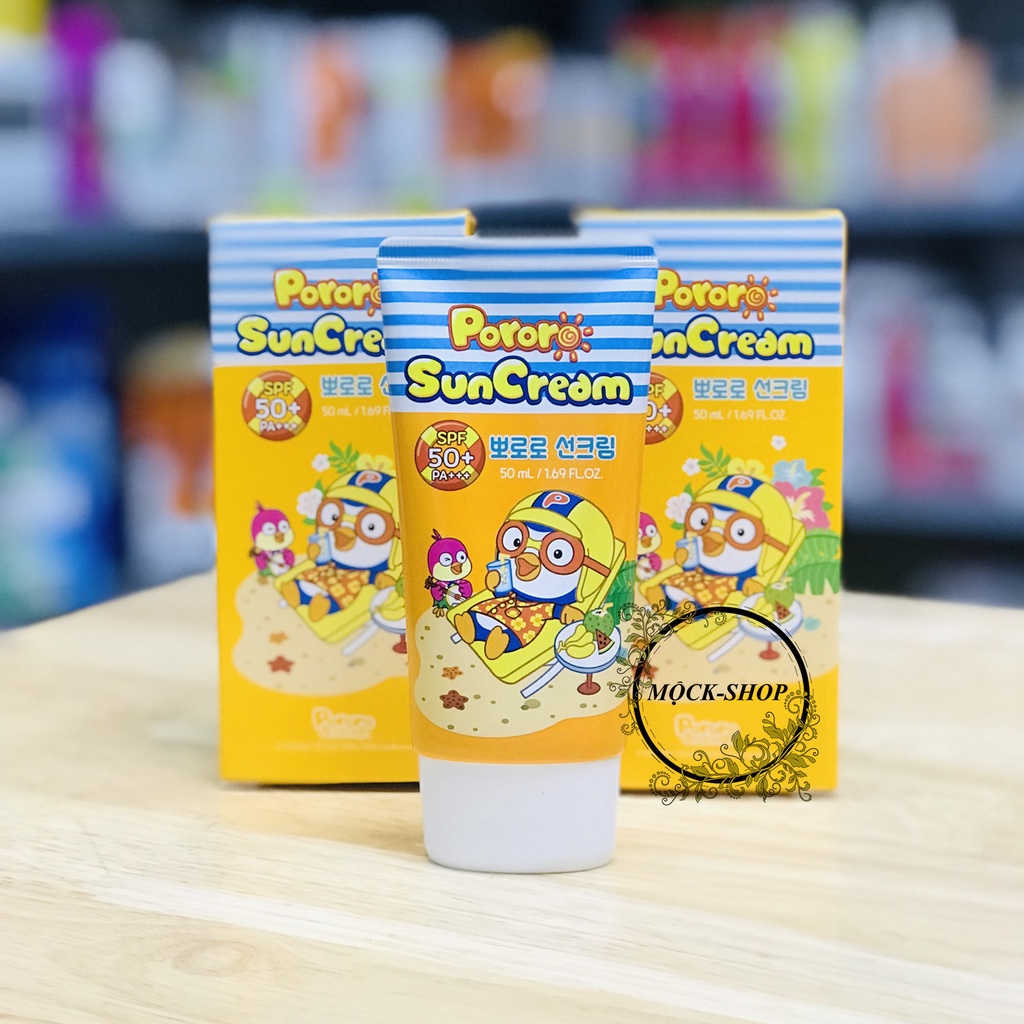 Kem chống nắng Pororo của Hàn Quốc dành cho trẻ sơ sinh và em bé đến 15 tuổi.