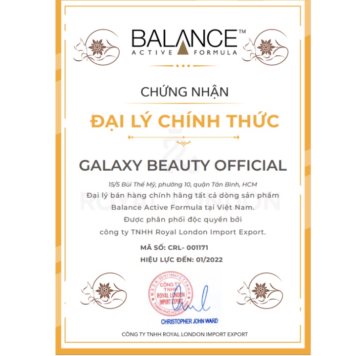 Serum dưỡng da mắt Balance làm sáng mờ thâm 15ml Galaxy Beauty Official