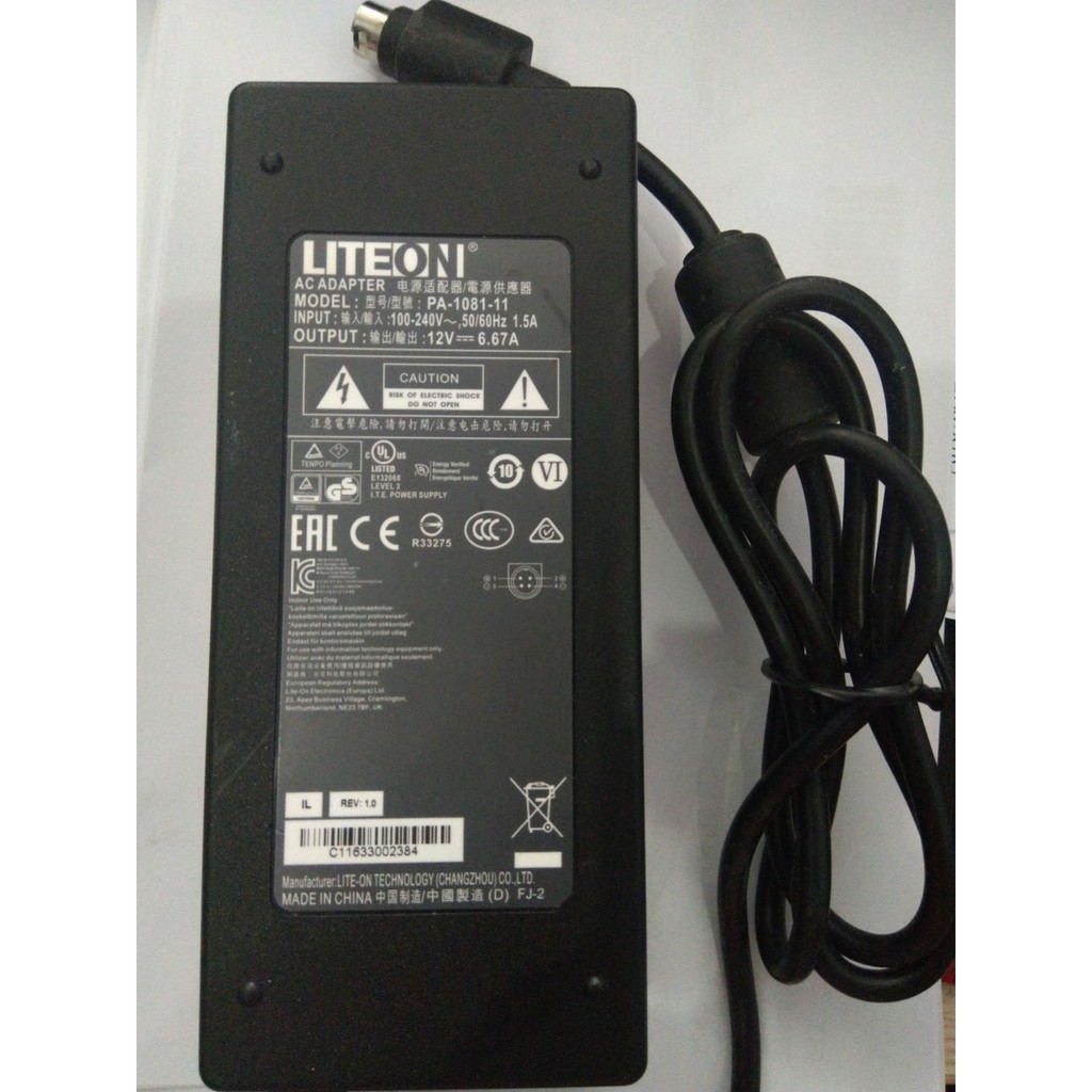 Adapter nguồn Liteon 12v 6.67a chân 4 pin