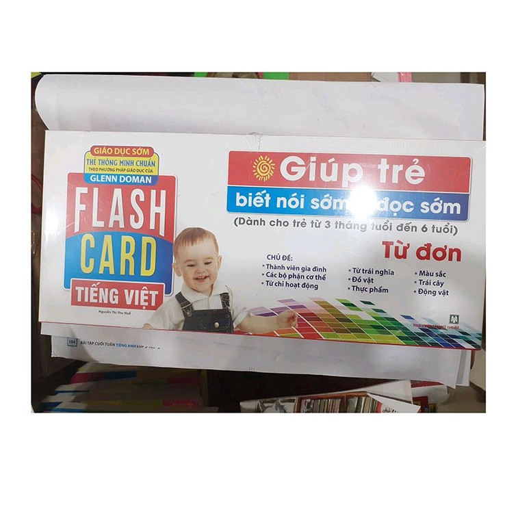 Sách Flashcards Tiếng Việt – Từ đơn (Giúp trẻ biết nói sớm và đọc sớm cho trẻ từ 3 tháng đến 6 tuổi)