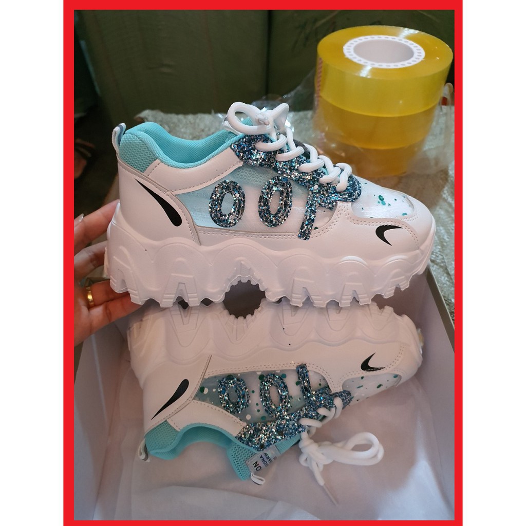Giày Nữ - Giày thể thao Ulzzang Nữ Đế Sóng Lưới Nhũ 700 + Ảnh thật | BigBuy360 - bigbuy360.vn