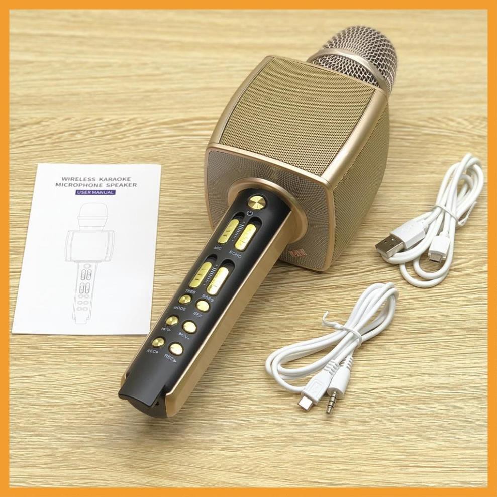 ⚡FREE SHIP⚡ MICRO BLUETOOTH KARAOKE KHÔNG DÂY YS 92 - MIC CAO CẤP - ÂM THANH SỐNG ĐỘNG - LIVESTREAM - THU ÂM - THẺ NHỚ