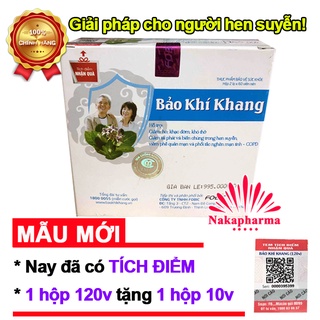 Bảo Khí Khang 120v tặng hộp 10v – Tốt cho đường hô hấp, người hen suyễn, viêm tắc phổi mãn tính COPD