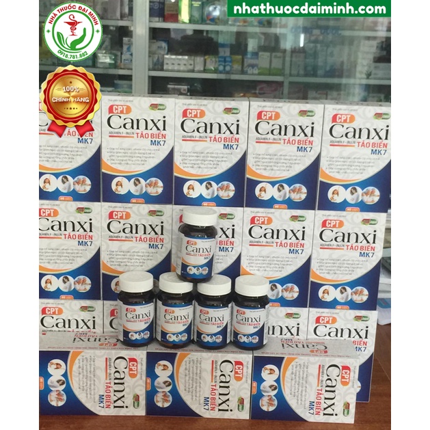 CPT Canxi Tảo Biển MK7 Lọ 60 Viên - Giúp Xương Răng Chắc Khỏe