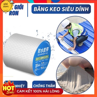 Cuộn 5 mét băng keo dán rộng 5cm/10cm, miếng siêu dính, chống thấm nước, keo chống dột