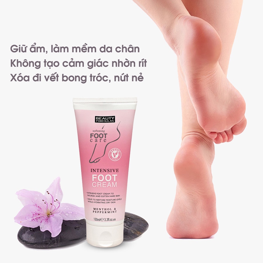 Kem Dưỡng Ẩm Da &amp; Móng Chân Beauty Formulas 100ml Giúp Làm Mềm, Khử Mùi Hôi Chân Hiệu Quả