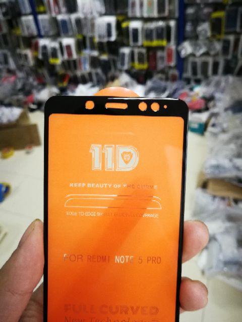 REDMI NOTE 5 / 5 PRO CƯỜNG LỰC 19D REDMI NOTE 5 FULL MÀN HÌNH VIỀN ĐEN ( TẶNG KEO MÉP GIẤY LẤY BỤI )