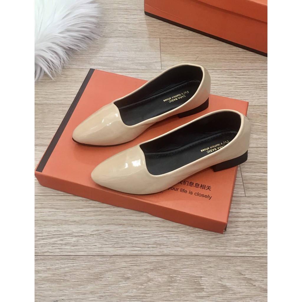 Giày búp bê nữ da mềm mũi nhọn lên chân cực êm | BigBuy360 - bigbuy360.vn