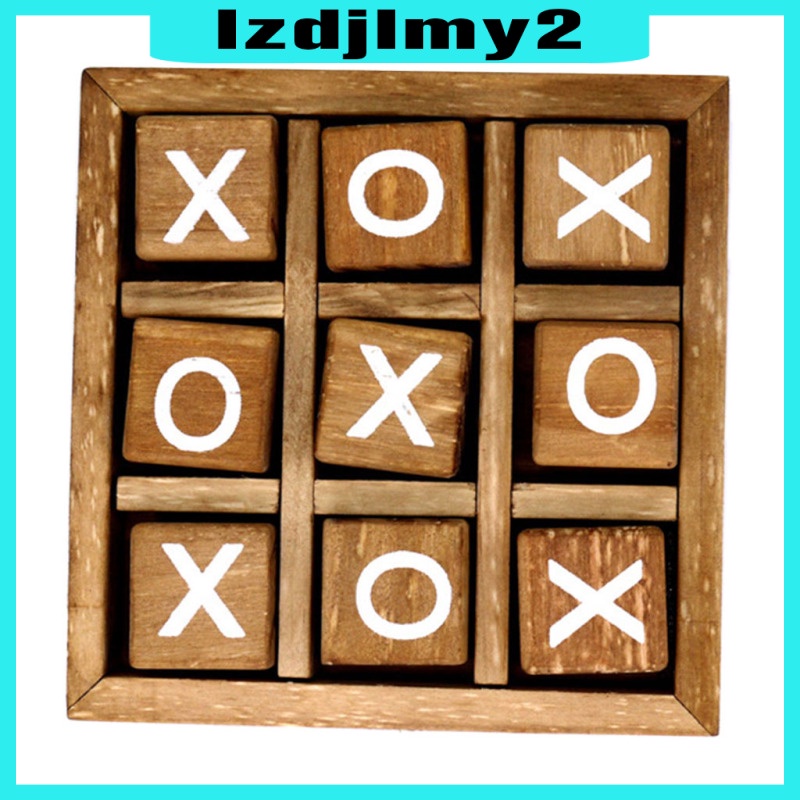 Romanful Wooden Tic Tac Toe/ Noughts and Crosses Game Family Board Games