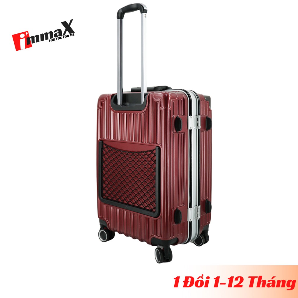 Vali nhựa khung nhôm nắp gập immaX A18 size ký gửi hành lý 24inch