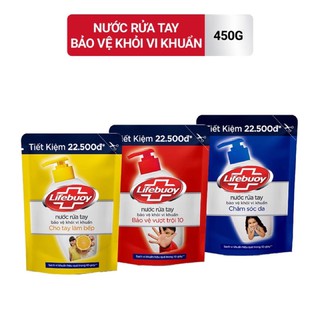 Nước rửa tay túi lifebuoy 450g diệt vi khuẩn
