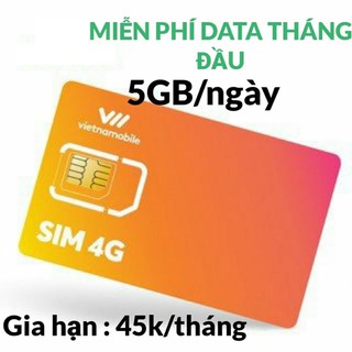 SIM 4G VNMB 5GB/NGÀY MIỄN PHÍ DATA THÁNG ĐẦU