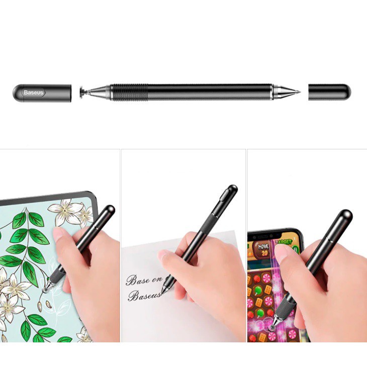 Bút Cảm Ứng Điện Dung dùng làm viêc , Bút Vẽ , học tập  2 Trong 1 Baseus cho Smartphone , Iphone , Tablet , IPad