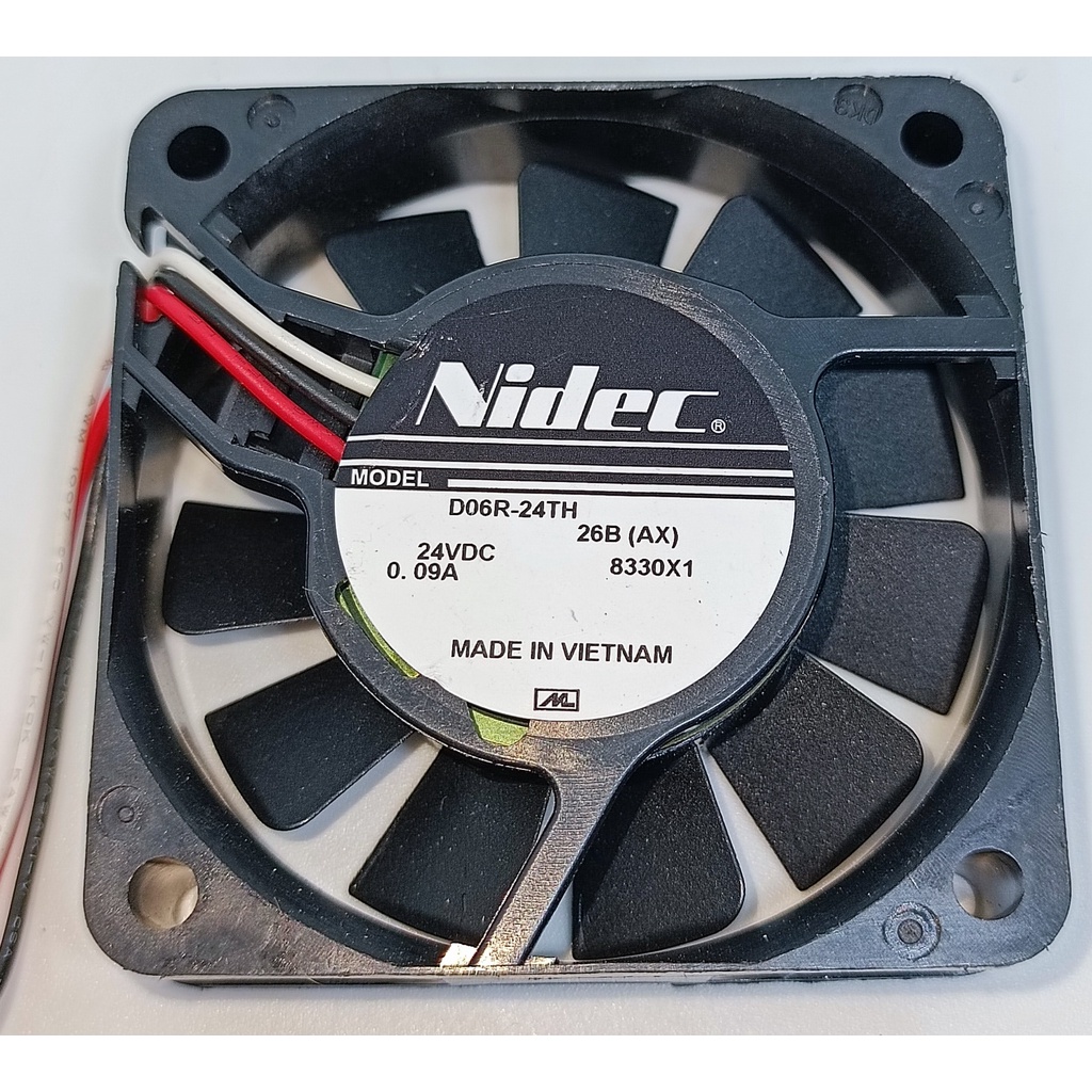 Quạt Nidec 6cm 6015 24V fan tản nhiệt hàng Nhật tồn kho mới chưa sử dụng