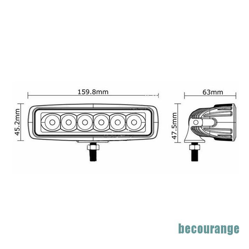 Đèn Sương Mù 18w 6 Bóng Led Cho Xe Hơi Xe Tải