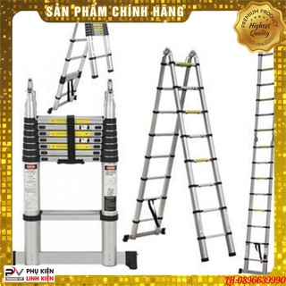 Thang nhôm rút chữ A Anita cao cấp dài 2.5m - Tổng độ dài 5 m