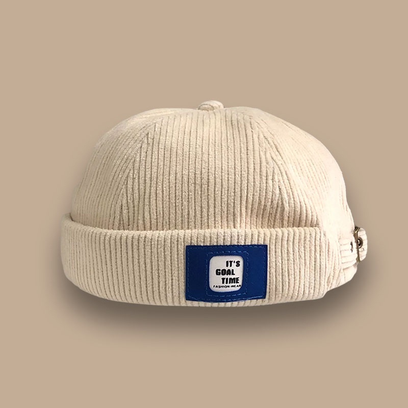 Mũ Nhung Không Vành Phong Cách Retro Đường Phố Nhật Bản Cá Tính Cho Nam Nữ