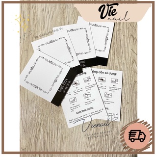 Bìa dán nailbox/ tag dán nailbox mẫu vintage