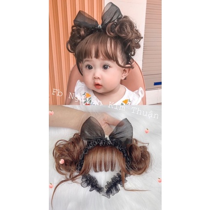 cài tóc giả nơ cho bé