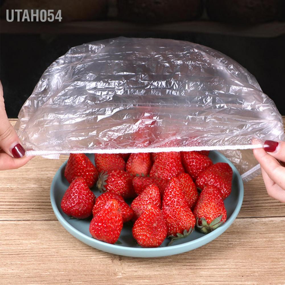 Utah054 Utah054 Nắp bọc thực phẩm dùng một lần Trong suốt có độ đàn hồi cao Có thể co giãn để chứa đựng