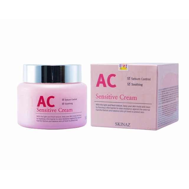 KEM DƯỠNG DA CAO CẤP AC SENSITIVE CREAM SKINAZ HÀN QUỐC