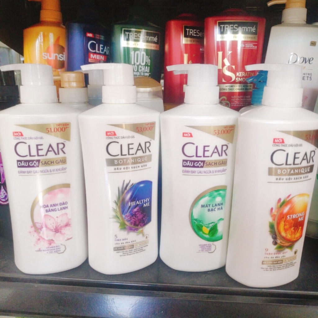 Dầu Gội Sạch Gàu Clear Botanique 9 Thảo Dược Quý 340g