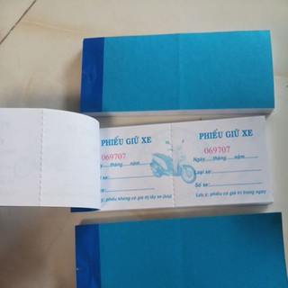 Phiếu giữ xe có số nhảy