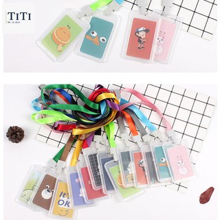 [Rẻ vô địch] Thẻ đeo bảng tên nhựa cứng trong suốt - kèm dây đeo