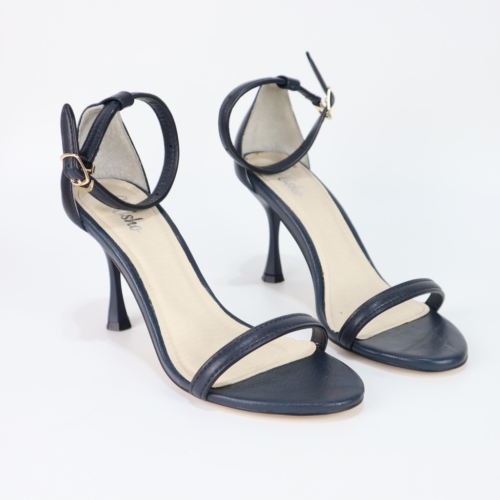 Giày sandal cao gót nữ da thật êm mềm gót nhọn thon chân cao 7cm Misho 1066