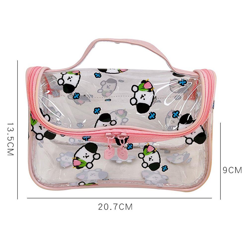 Túi Đựng Mỹ Phẩm Trong Suốt Cỡ Lớn Có Khóa Kéo Chống Thấm Nước Thời Trang Cho Nữ