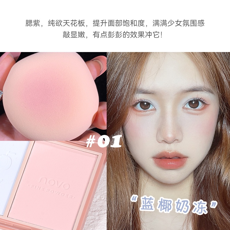 Bảng Phấn Bắt Sáng NOVO 2 Màu Lì/Lấp Lánh Trang Điểm Bắt Sáng 2 Màu Tùy Chọn NO.5766