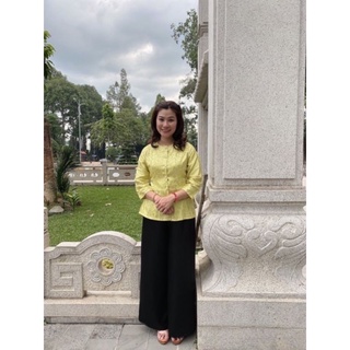 Đồ Lam Đi Chùa ➕ Mẫu Bà Ba nguyên bộ