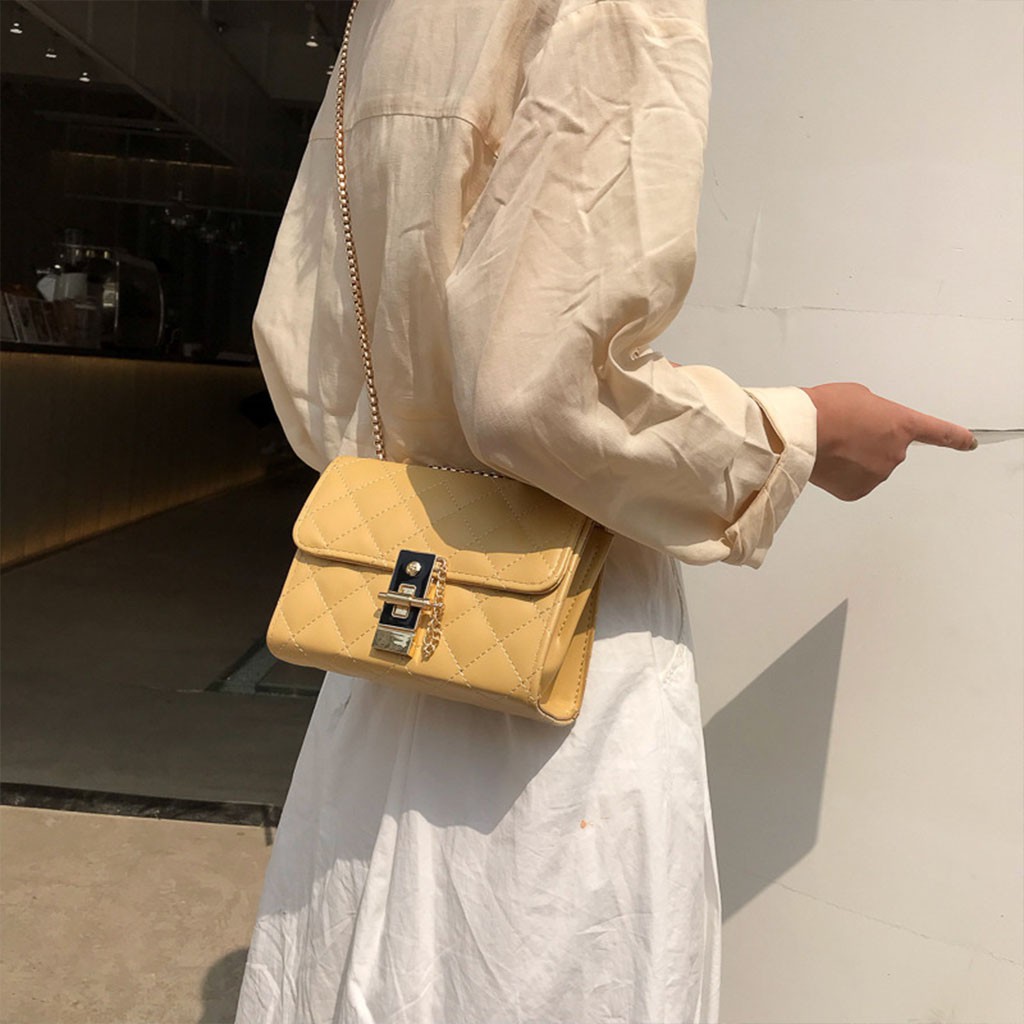 Túi Xách JADENTX06 Túi Đeo Chéo Nữ Thêu Caro, Da Mềm, Chốt Khóa Cách Điệu Sản Phẩm Chính Hãng JADEN STORE (5 Màu) | BigBuy360 - bigbuy360.vn